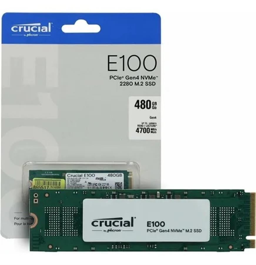 SSD M2 NVMe Crucial E100 480GB