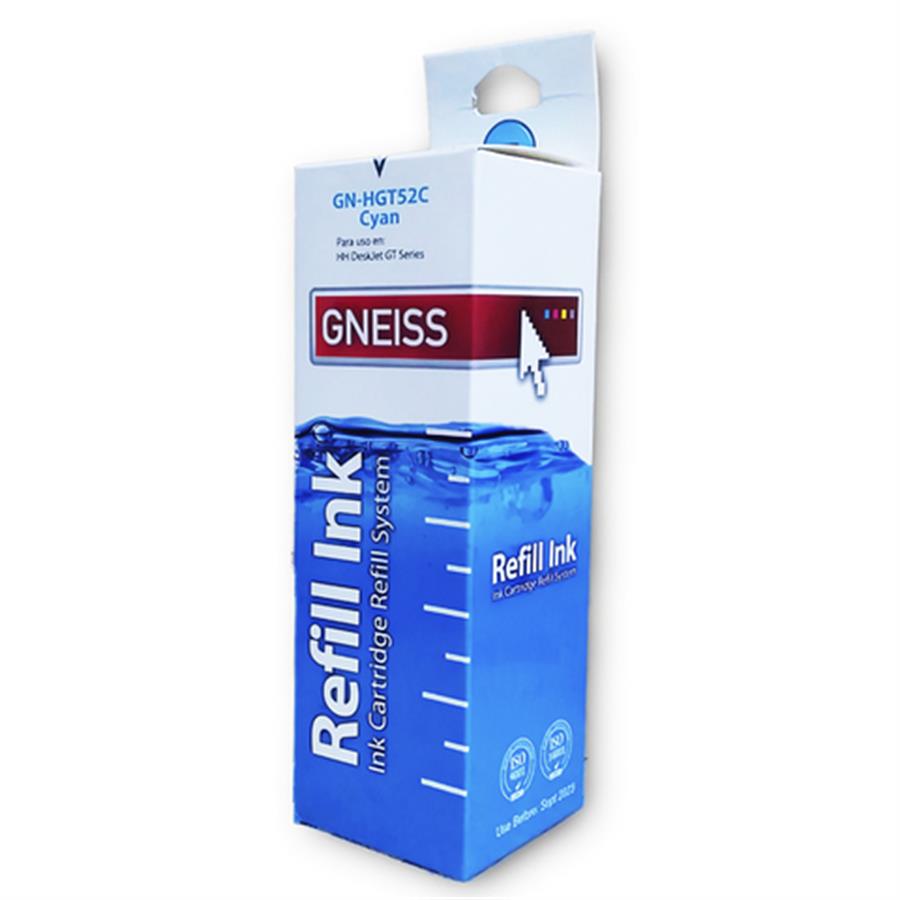 Tinta GT51 GT52 GT53 Alternativa para HP Cyan Botella 70ml